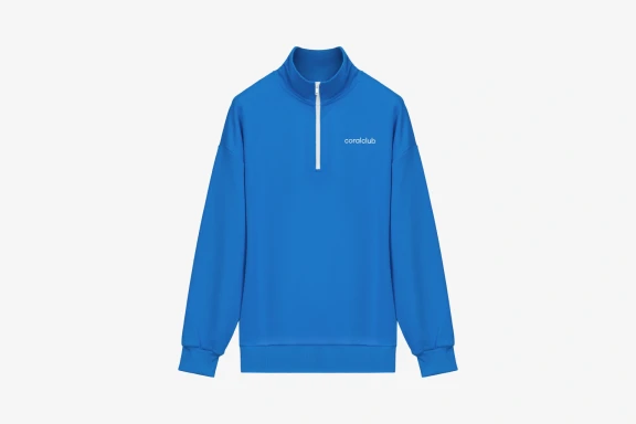 Sweatshirt mit Reißverschluss, dunkelblau